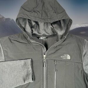The North Face Norris Full Zip Poly/Fleece Jacket Men L Hooded 2-Way Zip/Pockets